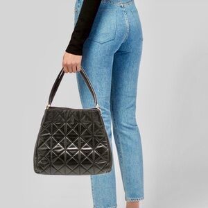 Coach Genuine Diamond Quilted Lambskin Leather Phoebe Shoulder Bag